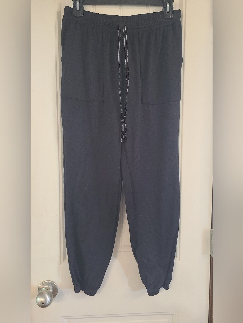 Women's Black Joyspun Drawstring Jogger Pants Size S